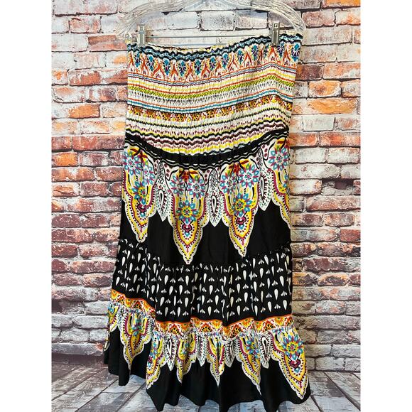 Funky People strapless boho hippie dress women's size XL - Picture 1 of 6